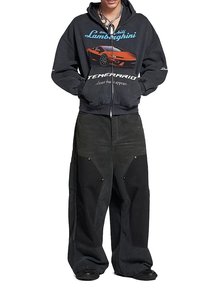 Balenciaga Ripped Off Baggy Jeans - Pants - Free Shipping