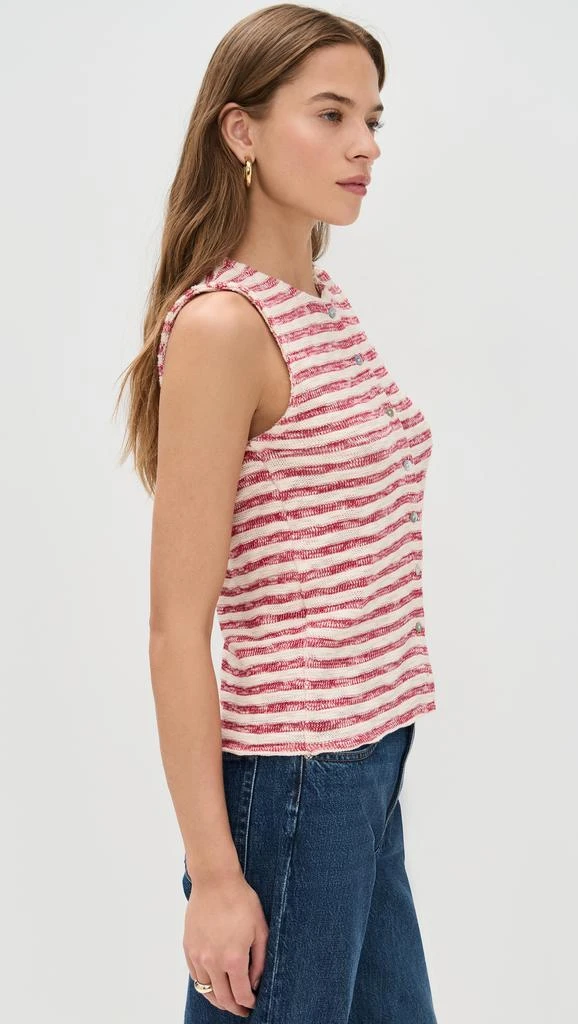 Madewell Crew Neck Sweater Vest In Stripe 3