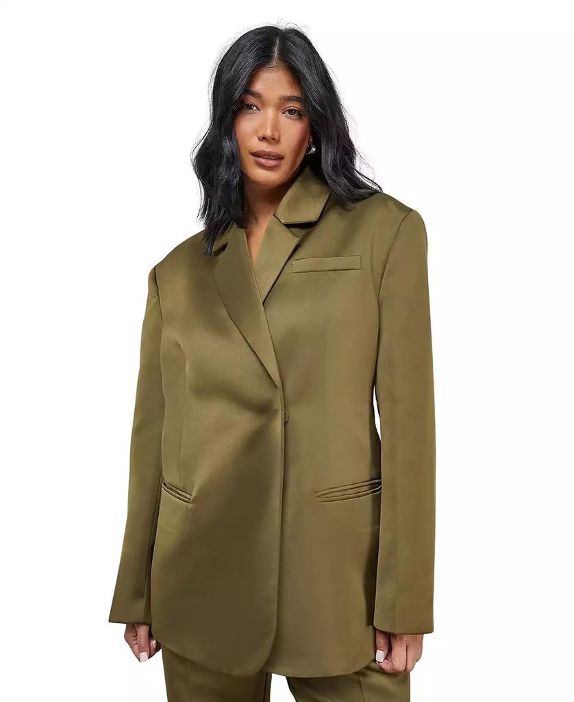 Warehouse Women's Premium Satin Oversized Blazer