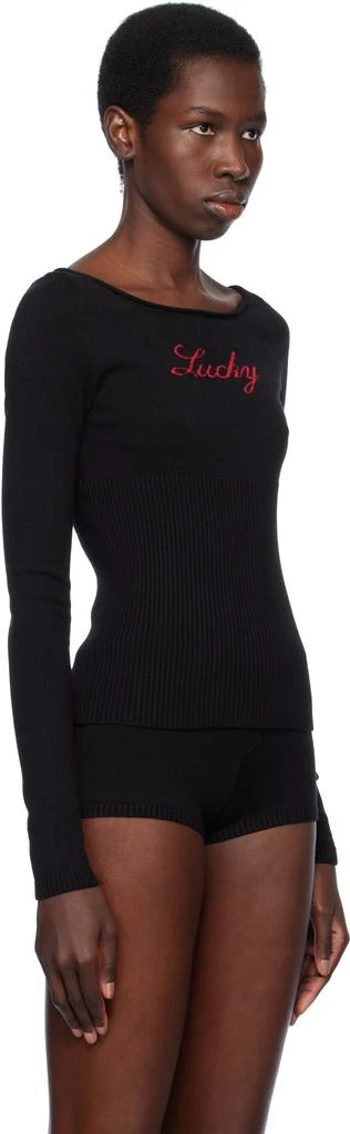 Frankies Bikinis Black Bella Hadid Edition Theo Knit Sweater 2