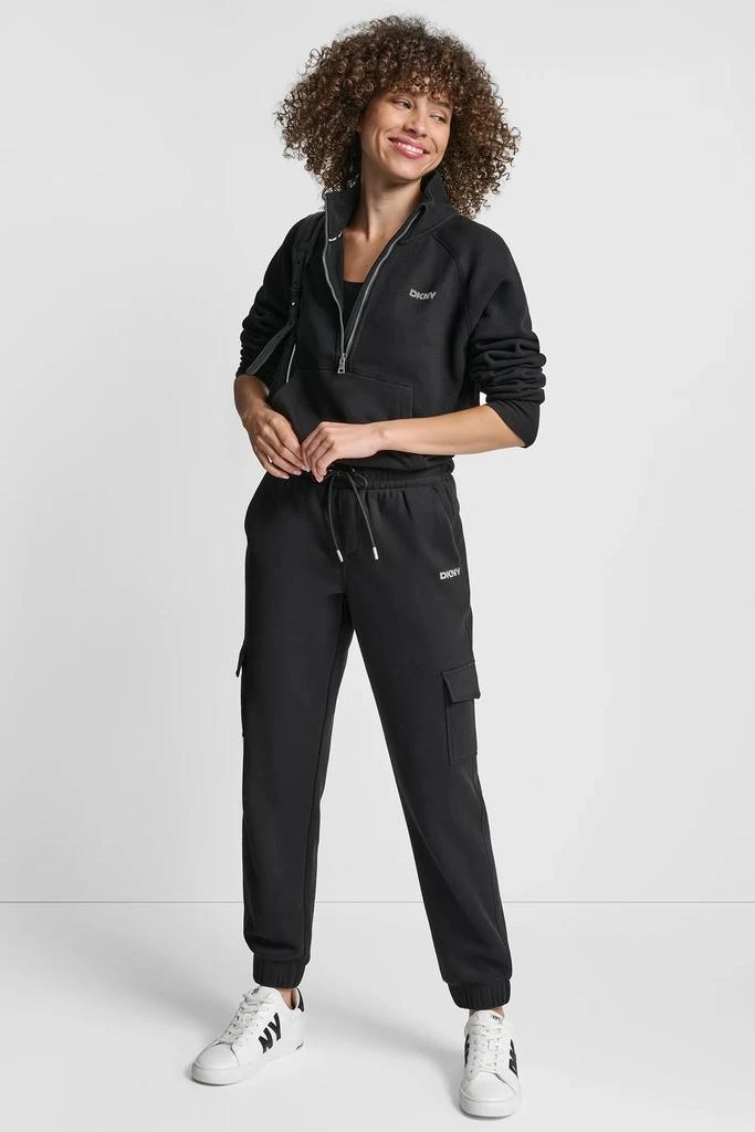 DKNY HIGH-RISE STUDDED LOGO SLIM JOGGER 6