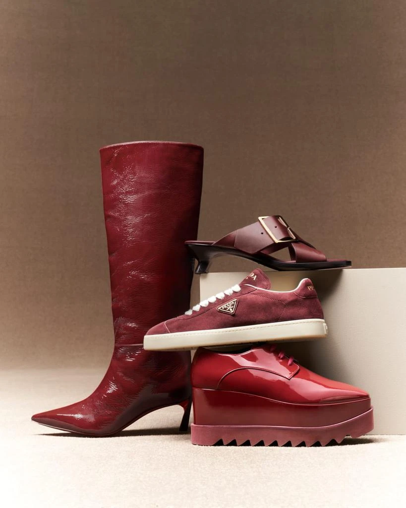 Christian Louboutin Patent Leather Red Sole Tall Boots 2