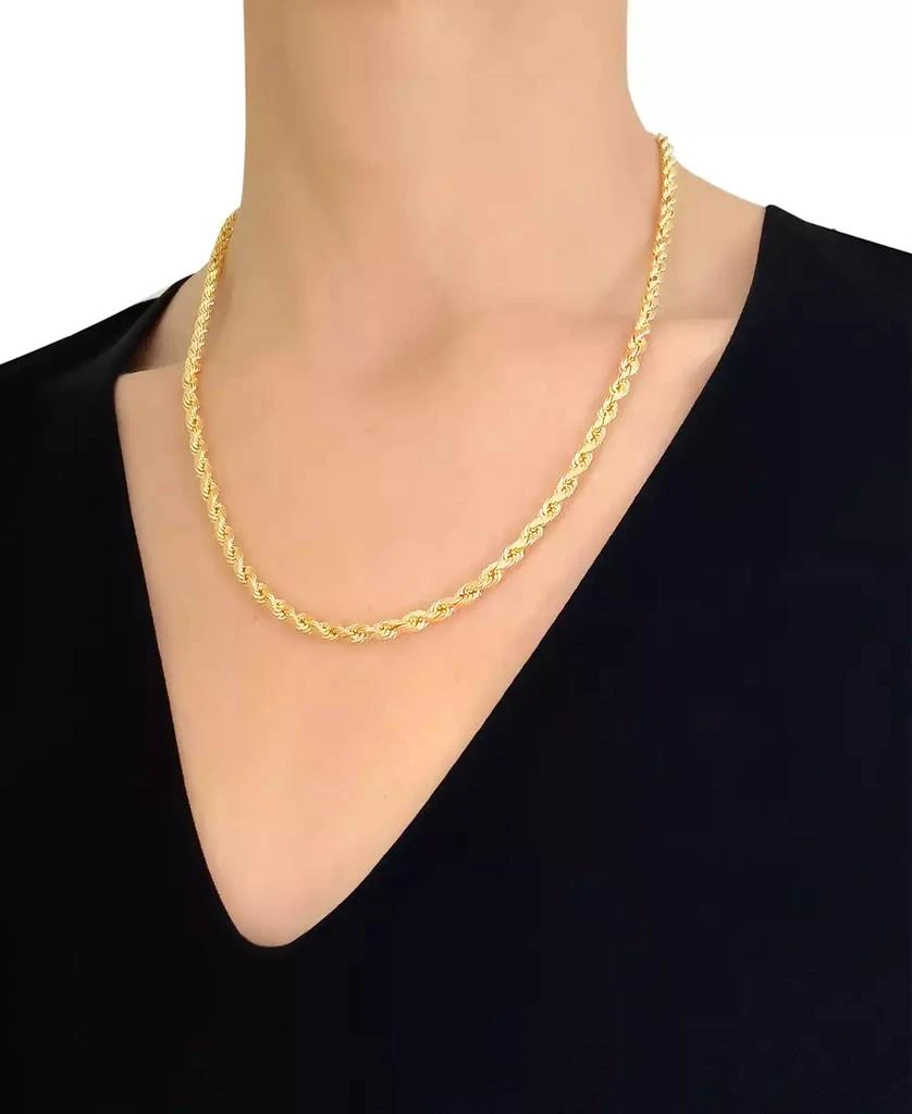 Italian Gold Forza Rope Chain 18" Necklace (4-1/10mm) in 14k Gold 2