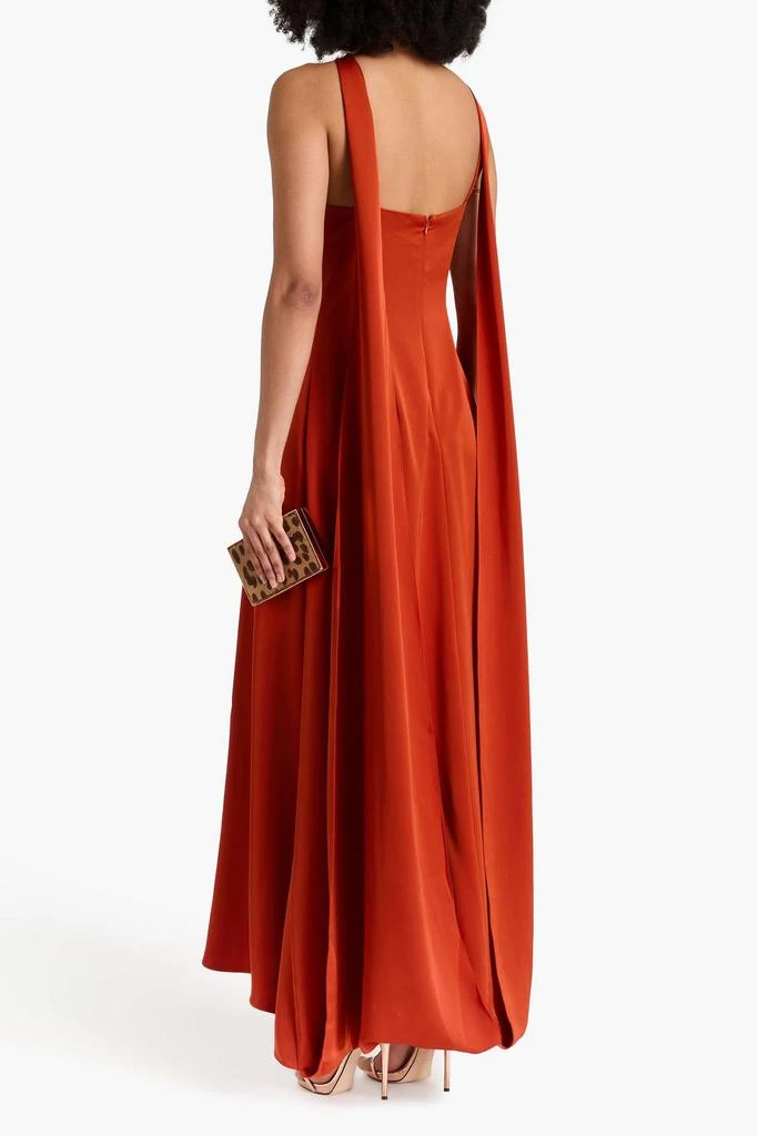 HALSTON Genevieve draped satin gown 3