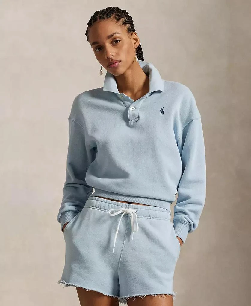 Ralph Lauren Women's Lightweight Fleece Long-Sleeve Polo Sweatshirt 1