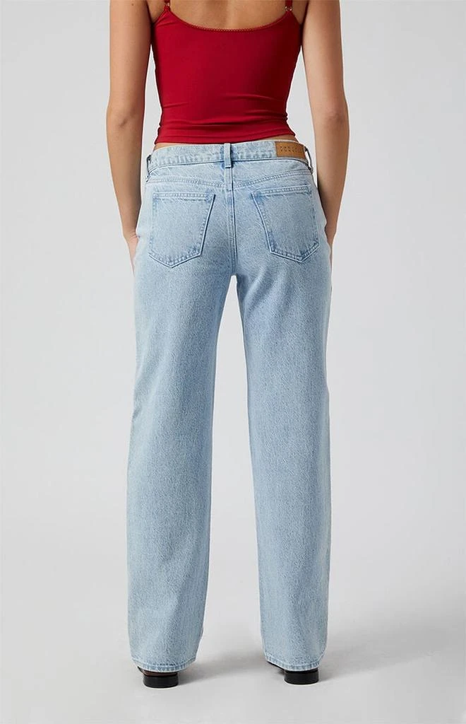 PacSun Jordyn Low Rise Straight Leg Jeans Light Indigo 4
