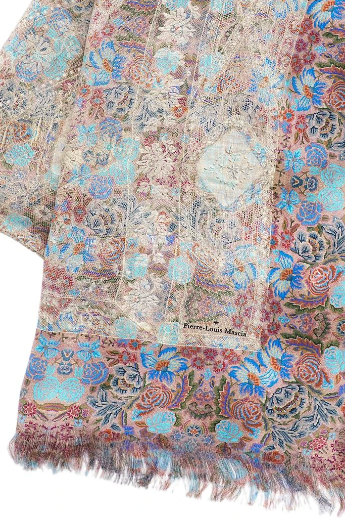 Pierre-louis Mascia Multicolor Graphic Print Silk Stole Scarf 2