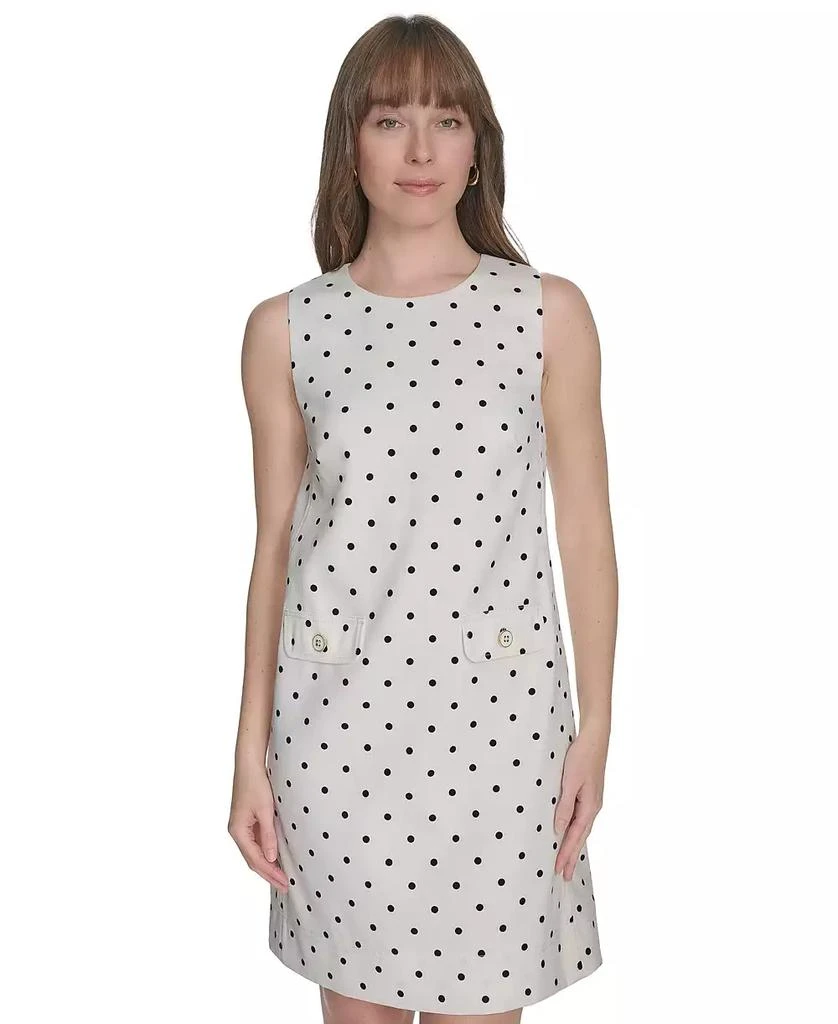 Tommy Hilfiger Petite Dot-Print Pocket Shift Dress 4