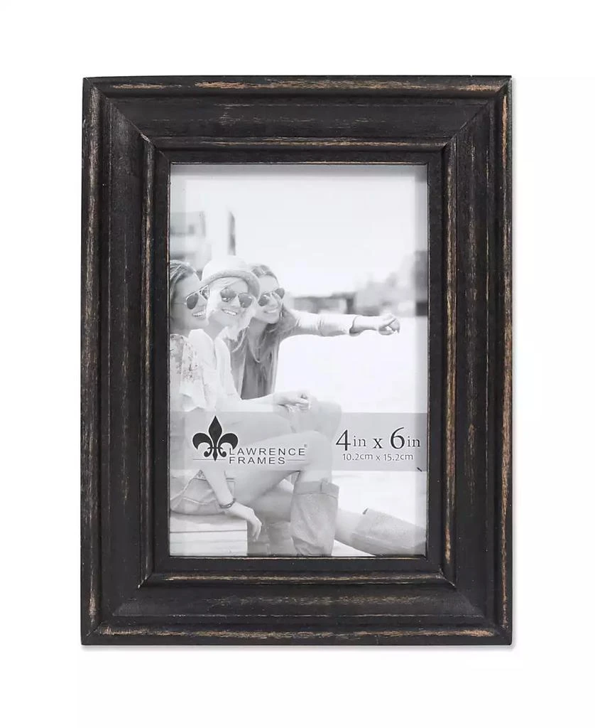 Lawrence Frames Durham Weathered Black Wood Picture Frame - 4" x 6"