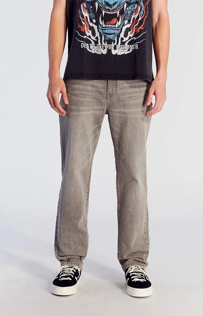 PacSun Cade Straight Jeans Stretch Gray 1