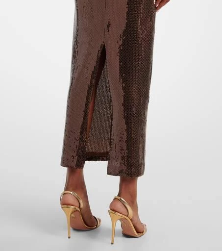 Alex Perry Gathered sequined midi dress 5