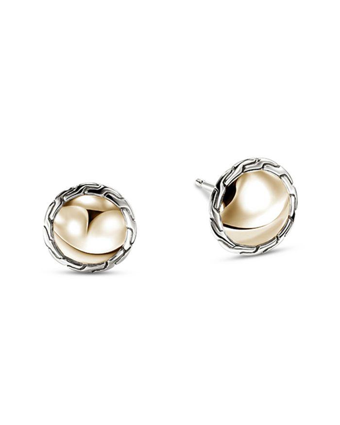John Hardy 14K Yellow Gold & Sterling Silver JH Essentials Stud Earrings