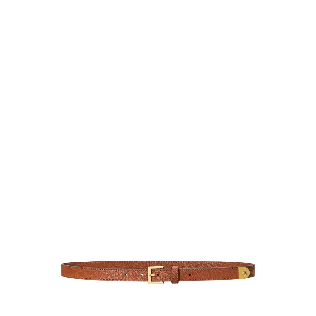 Lauren Ralph Lauren Pebbled Leather Skinny Belt 1