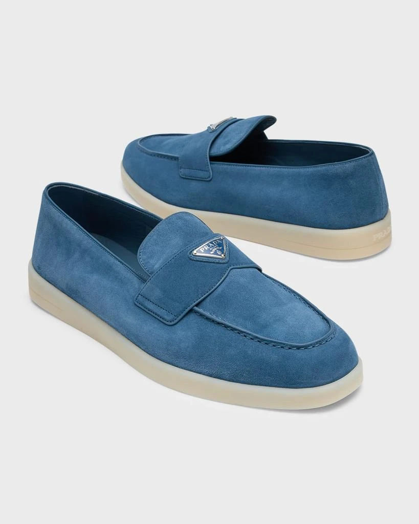 Prada Men\'s Saint Tropez Triangle Logo Suede Loafers $995 8 Prada Men main image 3