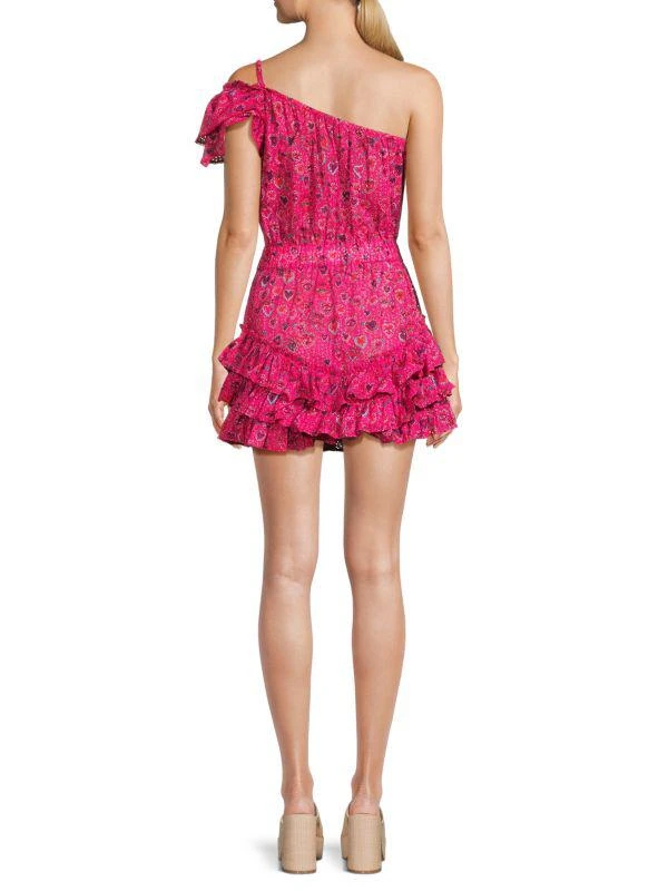 Poupette St Barth Kaia Heart One Shoulder Mini Dress 2