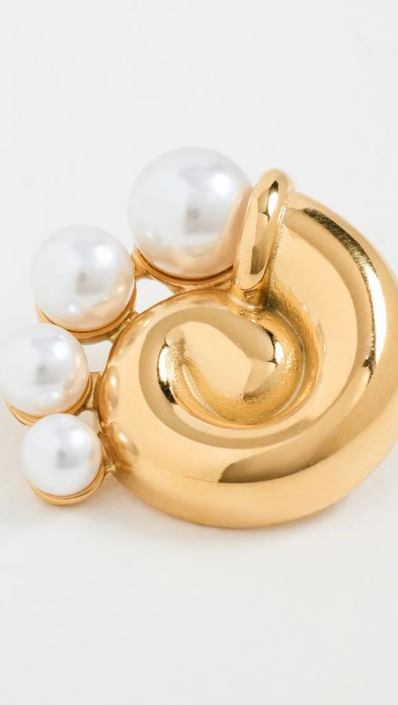 8 Other Reasons Gold Tone Swirl Stud With Faux Pearl 3