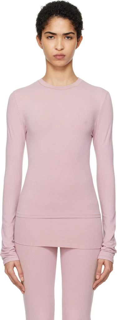 SKIMS Purple Cotton Jersey Long Sleeve T-shirt 1