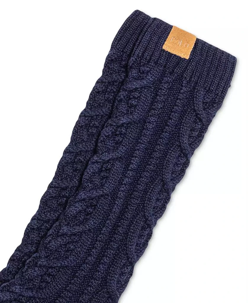Ralph Lauren Men's Chunky Cable-Knit Suede-Bottom Socks 3
