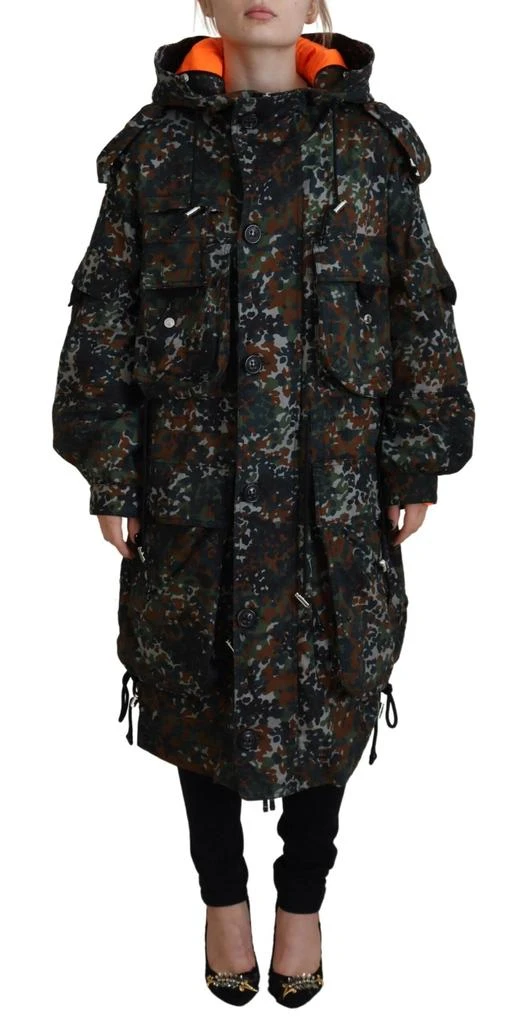 DSQUARED2 Dsquared² Hooded Goth Camouflage Print Parka Coat Women
s Jacket (Pre-Owned)