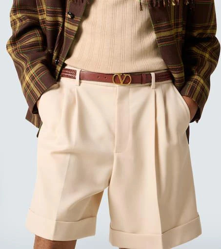 Valentino VLogo braided leather belt 3