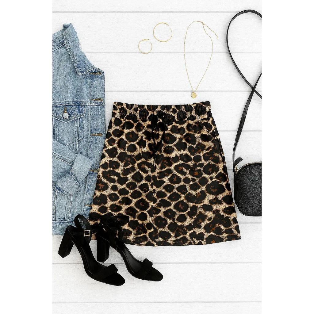Julia Rose Liana 2.0 Jogger Skirt In Leopard 5