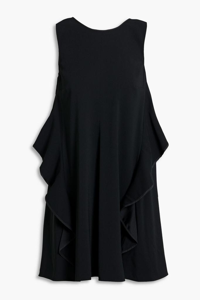 RED Valentino Bow-embellished ruffled stretch-crepe mini dress
