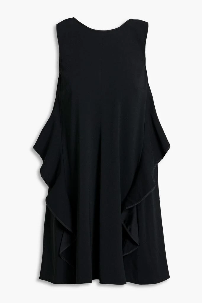 RED Valentino Bow-embellished ruffled stretch-crepe mini dress 1