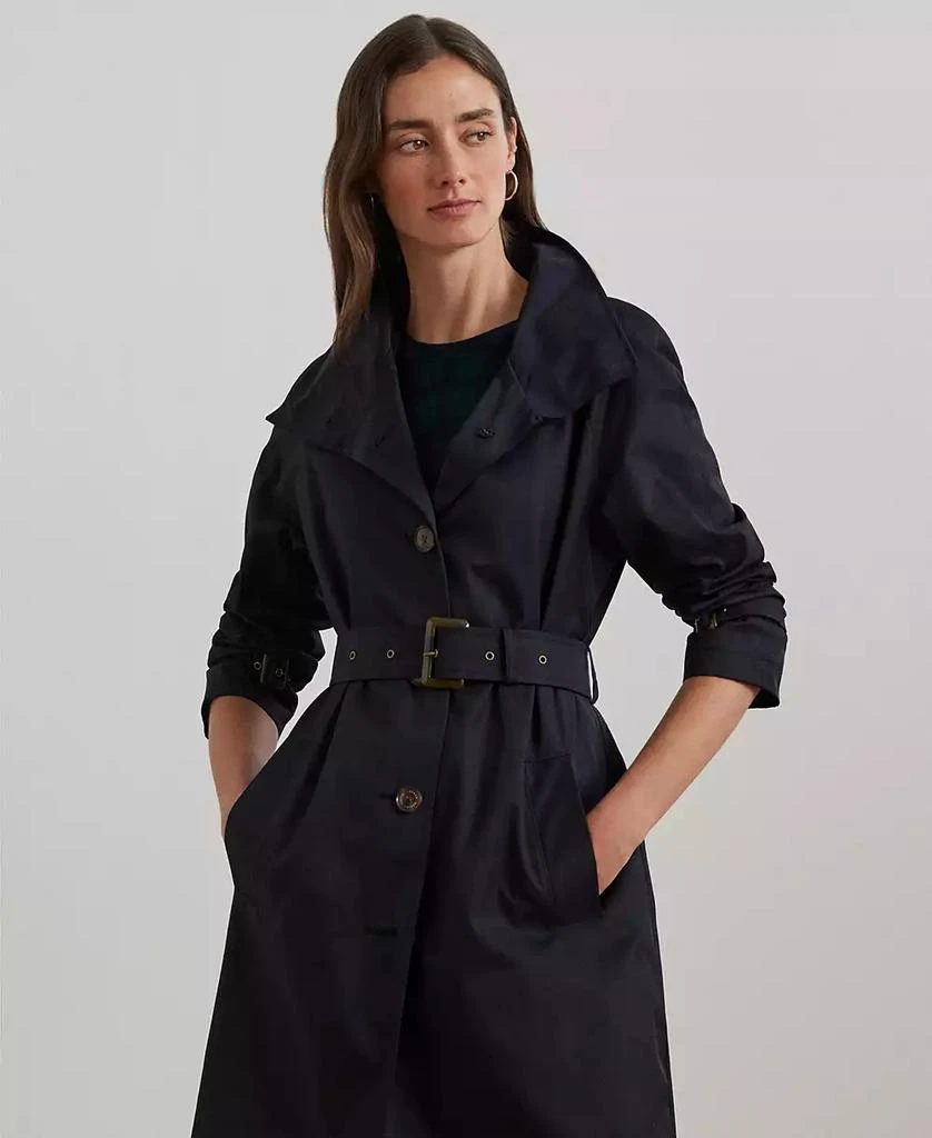 Ralph Lauren Women's Stand-Collar Maxi Trench Coat 1