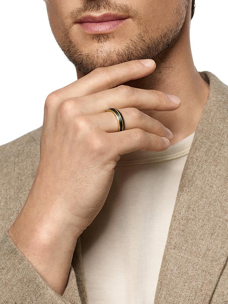 David Yurman Knife Edge Band Ring in 18K Yellow Gold