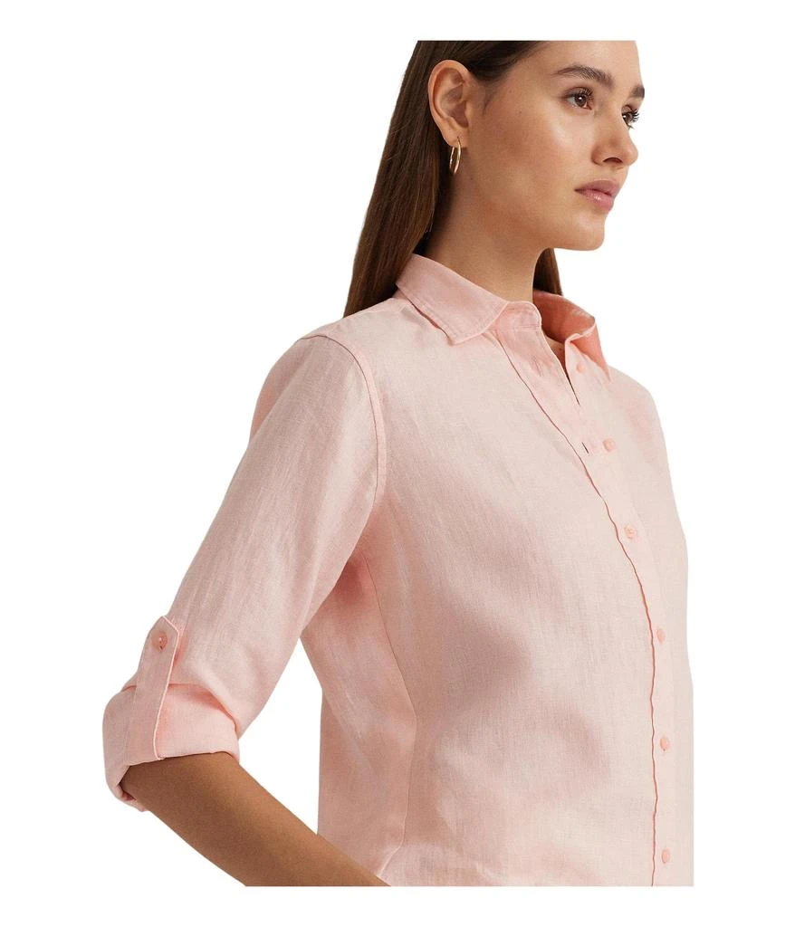 LAUREN Ralph Lauren Roll-Tab-Sleeve Linen Shirt 3