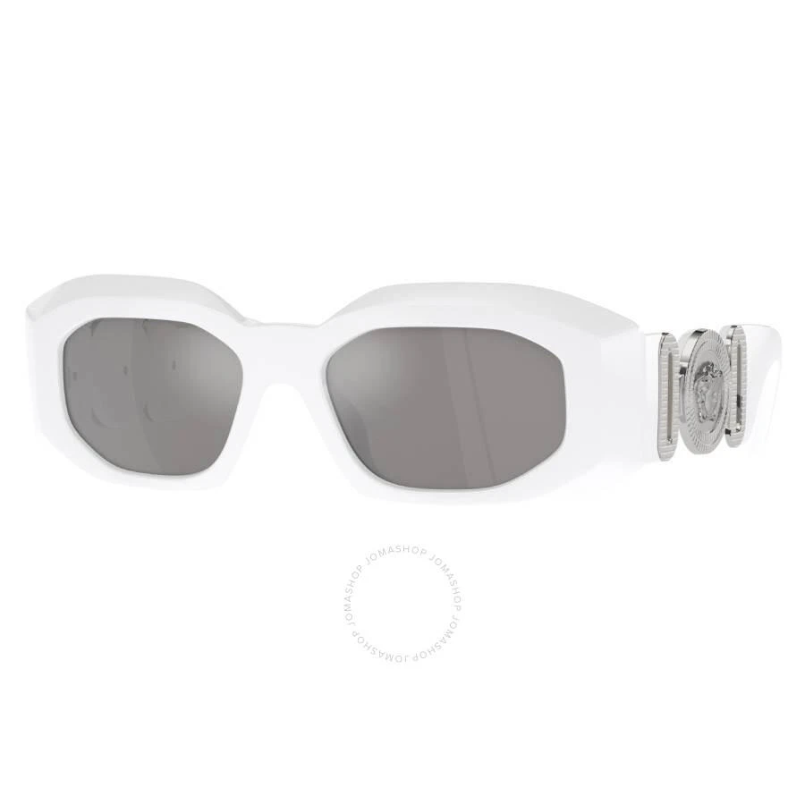 Versace Light Grey Mirror Silver Irregular Men's Sunglasses VE4425U 314/6G 54 1