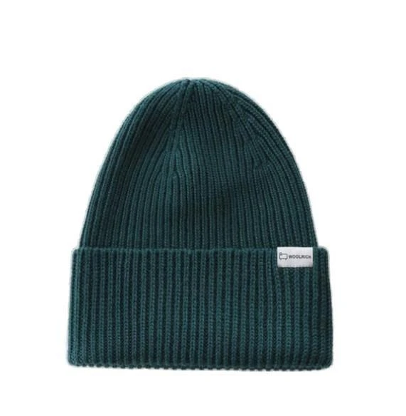 Woolrich Woolrich Logo Detailed Ribbed Beanie 1