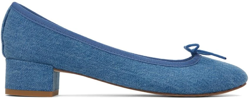 Repetto Blue Camille Denim Ballerina Heels 1