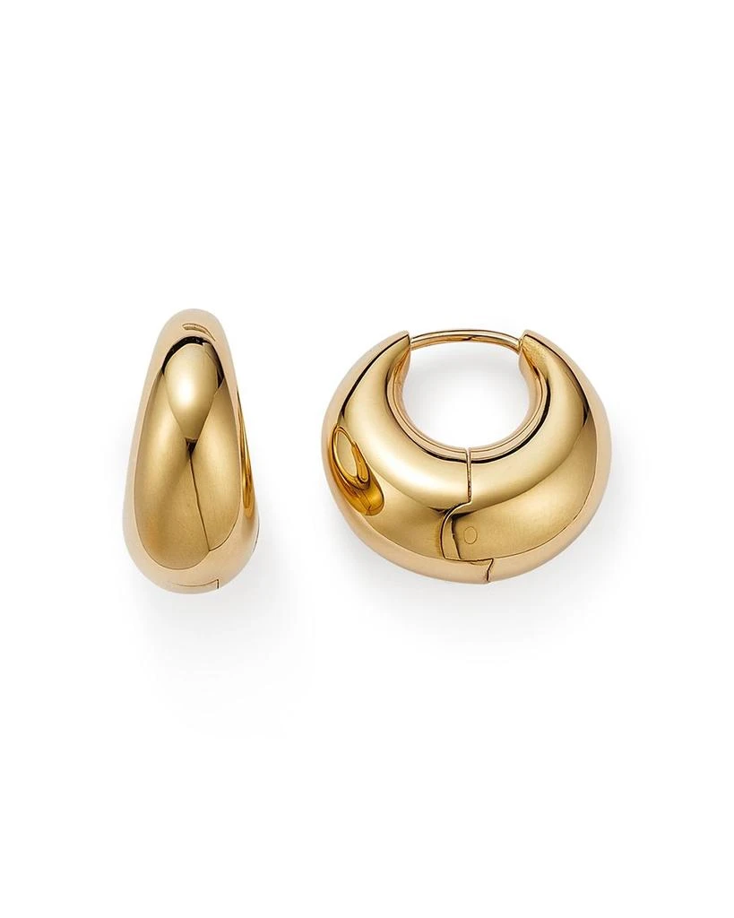 Alberto Amati 14K Yellow Gold Tapered Tube Hoop Earrings - Exclusive 1