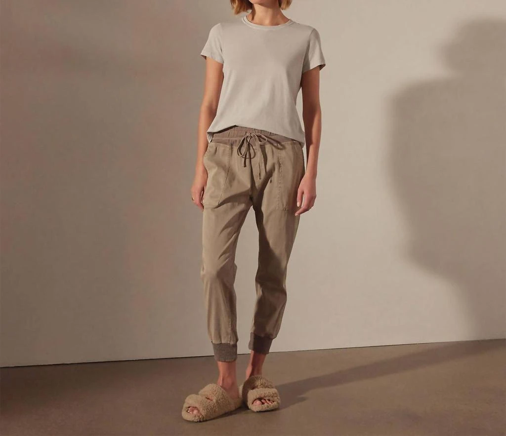 James Perse Mixed Media Pant In Coyote 1