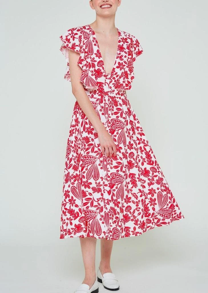 预计3周后发货 Modetrotter Modetrotter - Robe Salome Fokis - Rouge 1