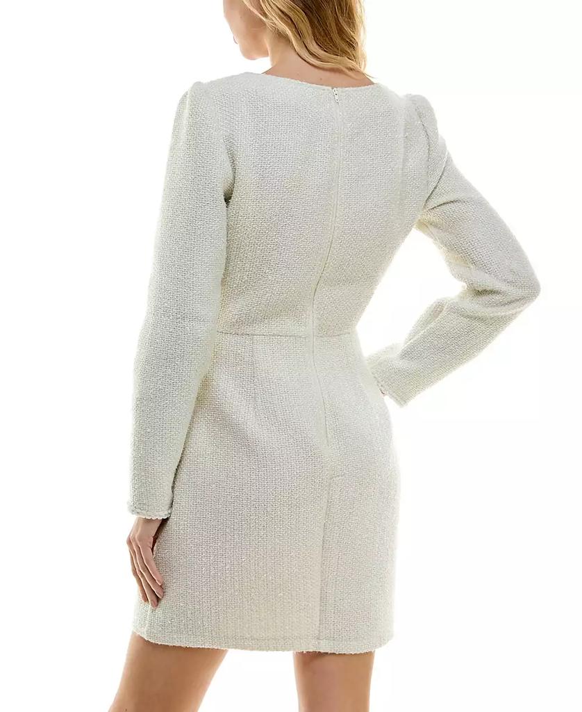 City Studios Juniors' Asymmetric Bouclé Sheath Dress