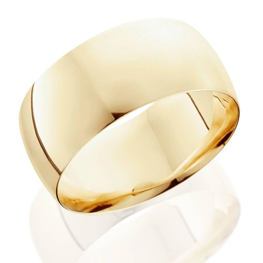 Pompeii3 10mm Dome High Polished Wedding Band 10K Yellow Gold Size Selectable 2