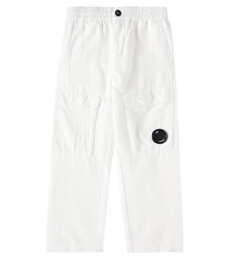 C.P. Company Kids Linen and cotton gauze straight pants