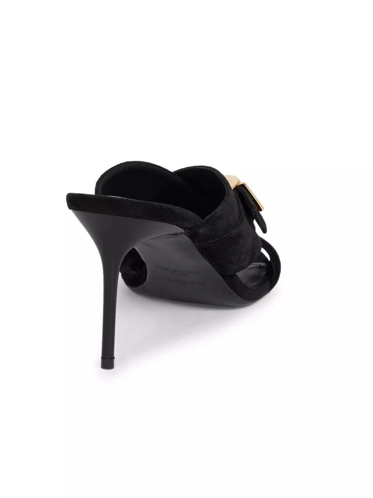Balmain 75MM Suede Buckle Mules 3