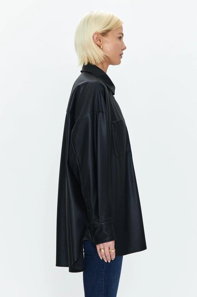 Pistola Denim Rena Button Down Tunic Shirt - Slate Black 3