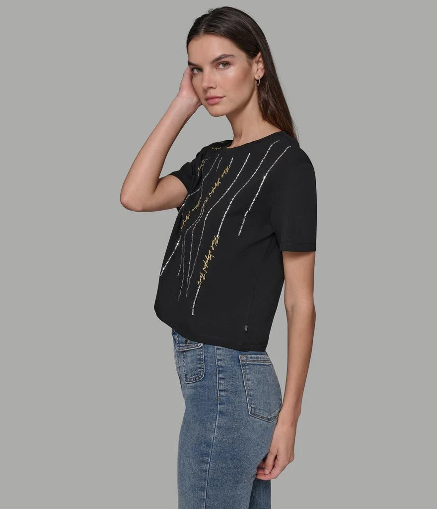 Karl Lagerfeld Paris CRYSTAL SCRIPT TEE 3