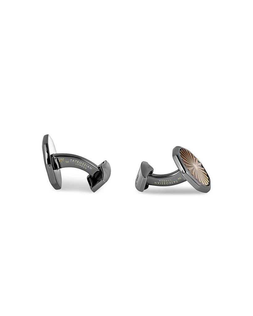 Tateossian Sunbursts Gunmetal Plated & Mother of Pearl Cufflinks 3