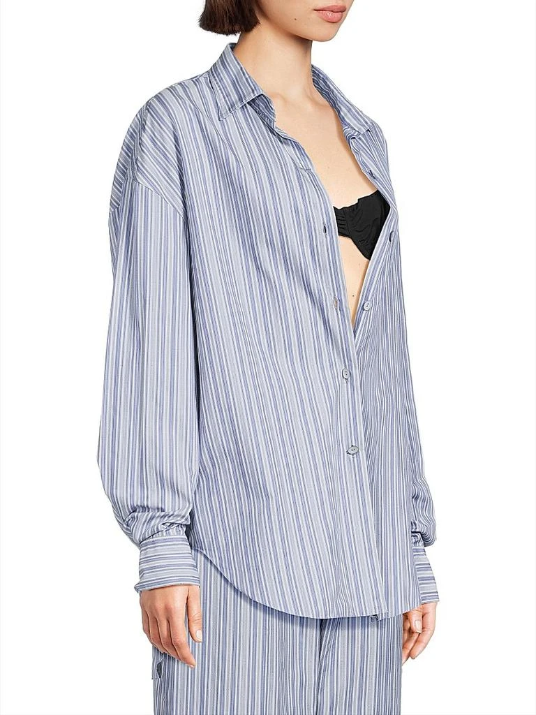Faithfull the Brand En Vau Striped Cotton Button-Front Shirt 4