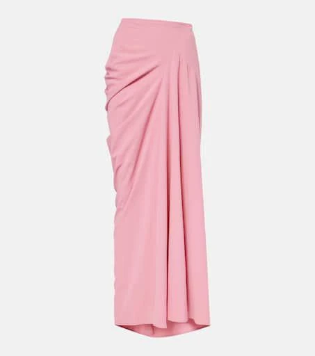 Dries Van Noten Draped crêpe maxi skirt 1