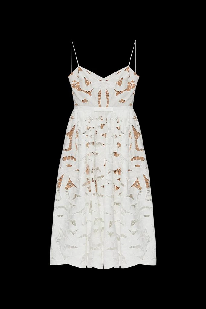 Self Portrait Self-Portrait Bow Embroidered Midi Dress 1
