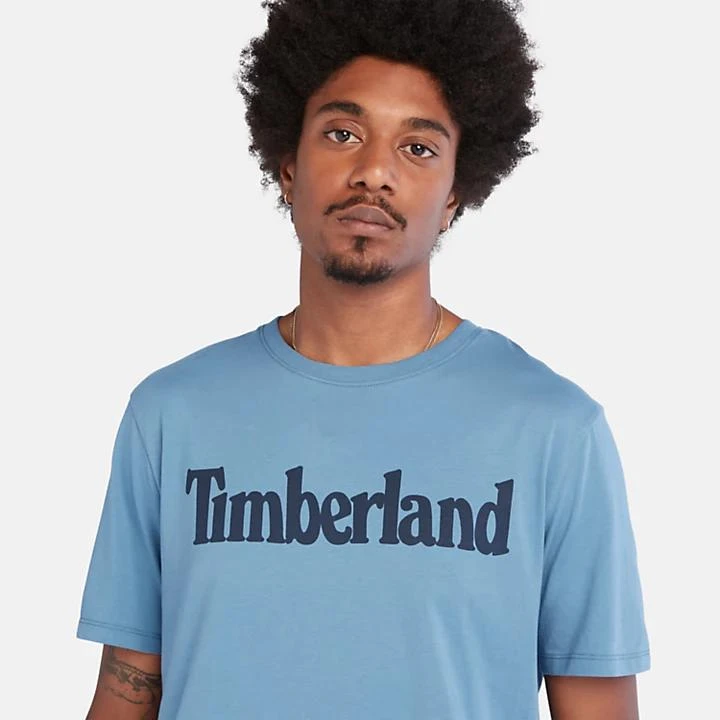 Timberland Linear-Logo T-Shirt for Men in Blue 4