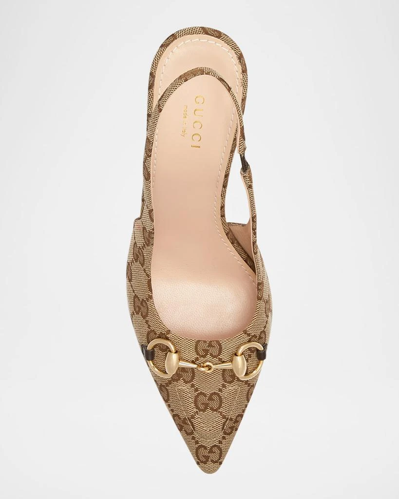 Gucci Erin GG Canvas Bit Slingback Pumps 4