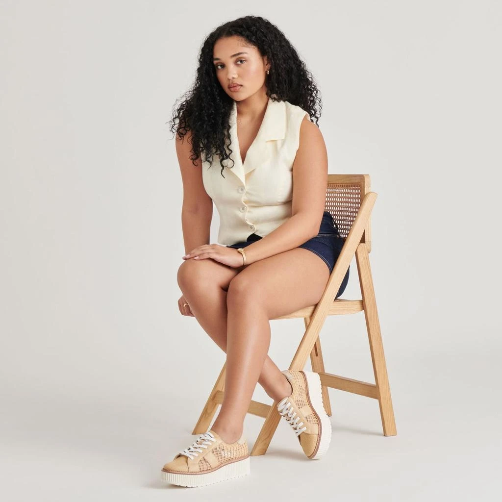 Dolce Vita Tiger Sneakers Lt Natural Raffia 2
