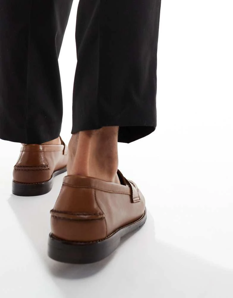 Polo by Ralph Lauren Tan Leather Loafers Polo Ralph Lauren Alston Leather Penny Loafers | Shopbop main image 2